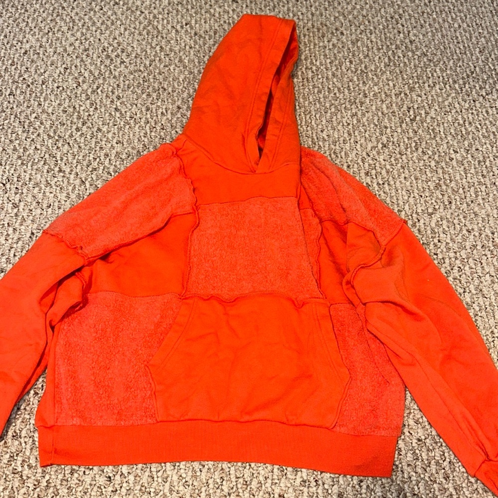 Patchwork orange hoodie